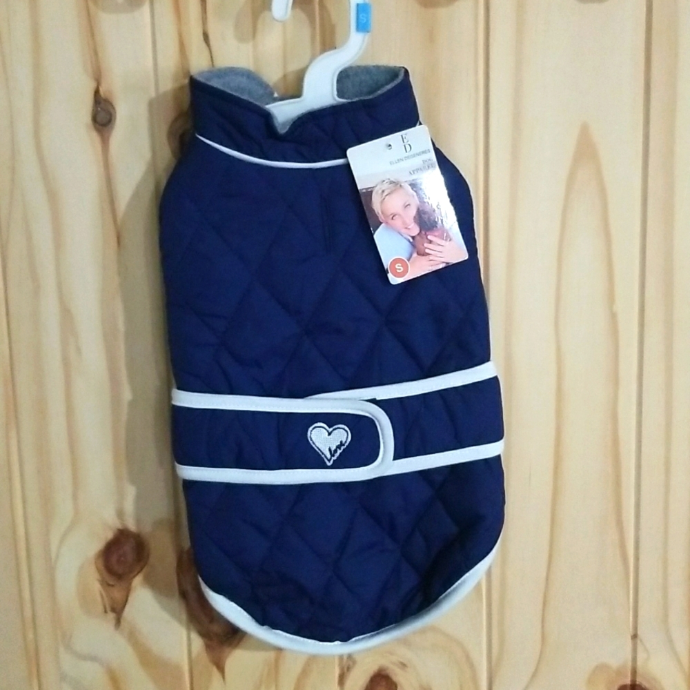 SMALL BLUE DOGGY VEST- love heart